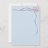 Coquette Rustic Red & Blue Christmas Party  招待状 (裏面)