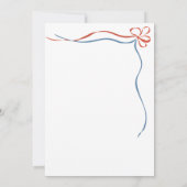 Coquette Rustic Red & Blue Christmas Party 招待状 (裏面)