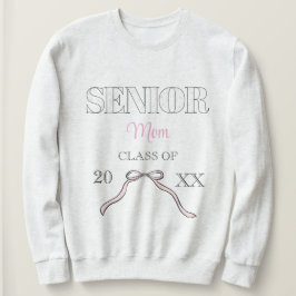 Coquette Senior Mom Graduate Custom Pink Bow  スウェットシャツ
