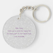 Coquette sheer bow Bouquet Maid-of-Honor button キーホルダー (裏面)