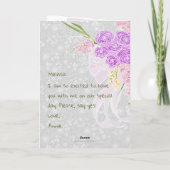 Coquette Sheer Bow  Will You Be My Bridesmaid  カード (裏面)