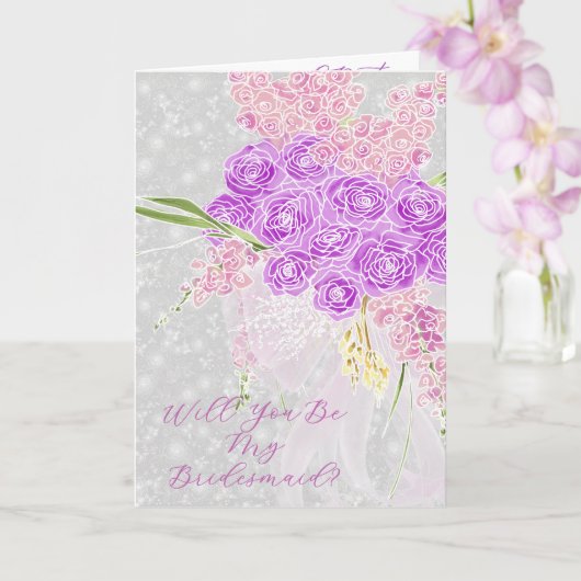 Coquette Sheer Bow  Will You Be My Bridesmaid  カード (蘭)