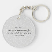 Coquette sheer bows Bouquet Maid-of-Honor button キーホルダー (裏面)