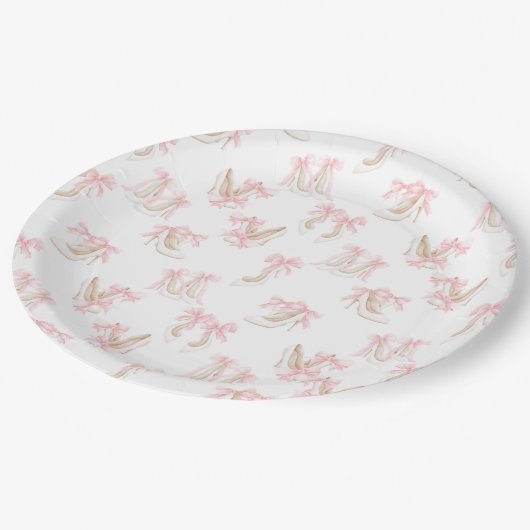 Coquette Shoes Pattern  ペーパープレート (アングル)