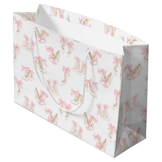 Coquette Shoes Pattern  ラージペーパーバッグ (裏面アングル)