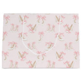 Coquette Shoes Pattern  ラージペーパーバッグ (正面)