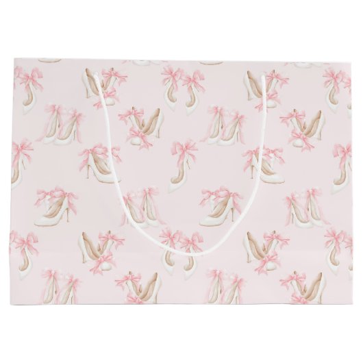 Coquette Shoes Pattern  ラージペーパーバッグ (裏面)