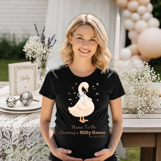 Coquette Silly Goose Blue Mommy-to-Be, Pregnancy Tシャツ