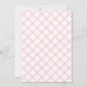 Coquette Silly Goose Pink Bow Girl Baby Shower 招待状 (裏面)