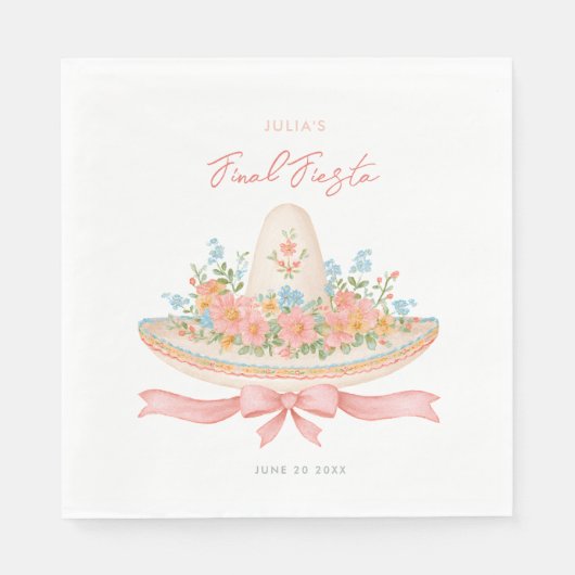 Coquette SombreroFinal Fiesta Margarita スタンダードランチョンナプキン (正面)