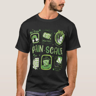 Coquette Stamp Pain Scale Shamrock Trauma Nurse Pa Tシャツ