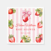 Coquette Strawberries Baby Shower Decor  スタンダードカクテルナプキン (正面)