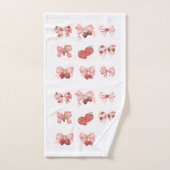 Coquette Strawberry & Bow Towel Set (3 Pieces)  バスタオルセット (ハンドタオル)
