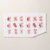 Coquette Strawberry & Bow Towel Set (3 Pieces)  バスタオルセット (ハンドタオル)