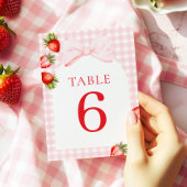 Coquette Strawberry Table Numbers 招待状
