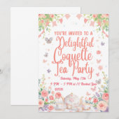 Coquette Tea Party Invitation 招待状 (正面/裏面)