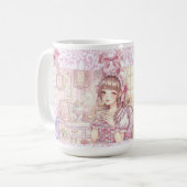 Coquette Tea Time,with Gingerbread girl コーヒーマグカップ (正面左)
