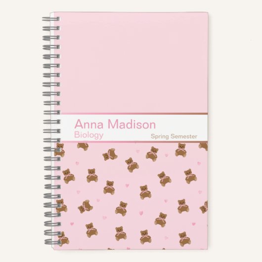 Coquette Teddy Bear Notebook ノートブック (正面)