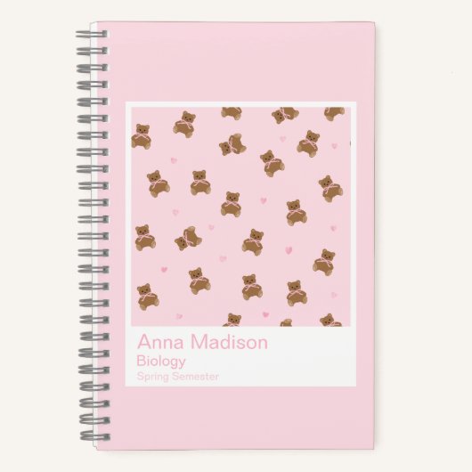 Coquette Teddy Bear Notebook ノートブック (正面)