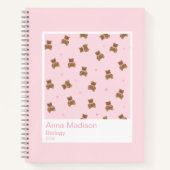 Coquette Teddy Bears Aesthetic Notebook ノートブック (正面)