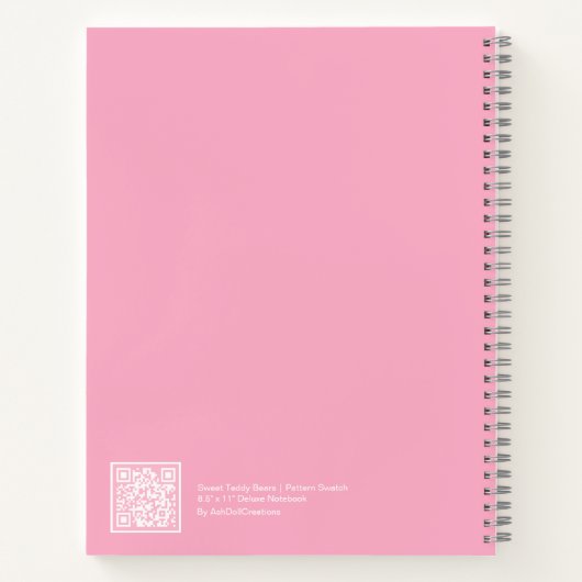 Coquette Teddy Bears Aesthetic Notebook ノートブック (裏面)
