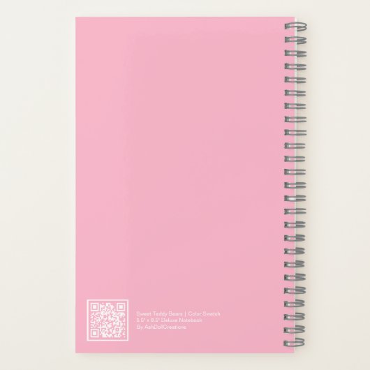 Coquette Teddy Bears Aesthetic Notebook ノートブック (裏面)