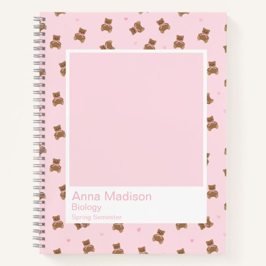 Coquette Teddy Bears Notebook ノートブック (正面)