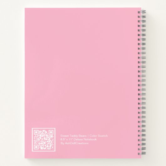 Coquette Teddy Bears Notebook ノートブック (裏面)