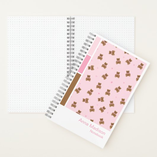 Coquette Teddy Bears Vertical Palette Notebook ノートブック (内側)
