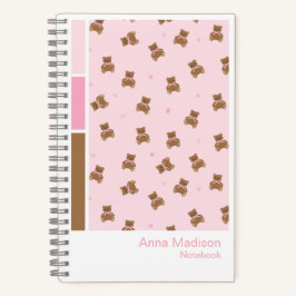 Coquette Teddy Bears Vertical Palette Notebook ノートブック