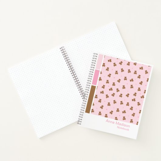 Coquette Teddy Bears Vertical Palette Notebook ノートブック (内部)
