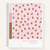 Coquette Teddy Bears Vertical Palette Notebook ノートブック (正面)