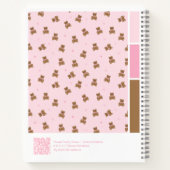Coquette Teddy Bears Vertical Palette Notebook ノートブック (裏面)