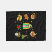 Coquette Tis The Season Mexican Christmas Spanish  フリースブランケット (正面(横))