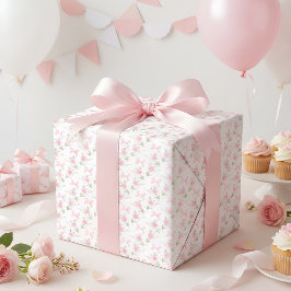 Coquette Toile De Jouy Pink Bow Wrapping Paper ラッピングペーパー