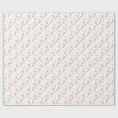 Coquette Toile De Jouy Pink Bow Wrapping Paper ラッピングペーパー (フラット)
