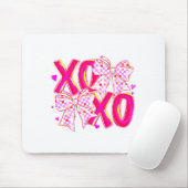 Coquette Valentine Xoxo Funny Valentine Bow Hearts マウスパッド (マウス)