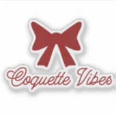 Coquette Vibes Sticker | Cute Bow Aesthetic Sticke シール (正面)