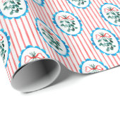Coquette Watercolor Mistletoe Christmas Pattern  ラッピングペーパー (ロールコーナー)