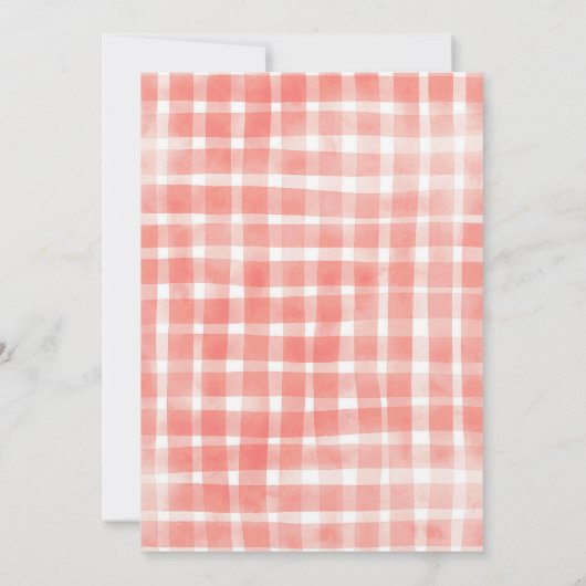 Coquette Wavy Bow Apple Of Our Eye Baby Shower 招待状 (裏面)