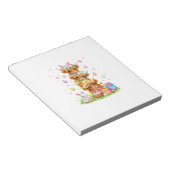 Coquette Western Highland Cow Easter Eggs Cute Bun ノートパッド (アングル)