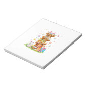 Coquette Western Highland Cow Easter Eggs Cute Bun ノートパッド (回転)