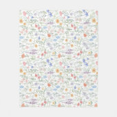 Coquette Wildflower Meadow  フリースブランケット (正面)