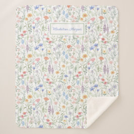 Coquette Wildflower Meadow Personalised  シェルパブランケット