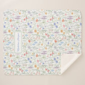 Coquette Wildflower Meadow Personalised  シェルパブランケット (正面(横))