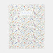 Coquette Wildflower Meadow Personalised  フリースブランケット (正面)