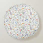 Coquette Wildflower Meadow Personalised ラウンドクッション (裏面)