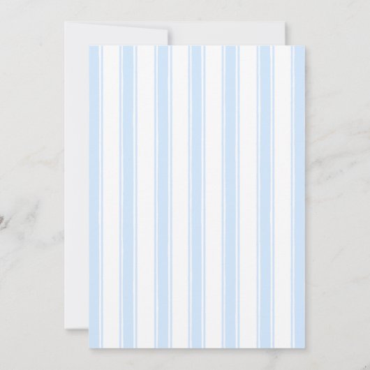 Coquette Winter Blue pastel Ski birthday 招待状 (裏面)