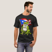 Coqui Frog Puerto Rico Flag Tシャツ (正面フル)