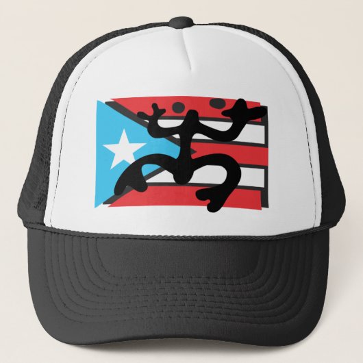 Coqui sobre la Bandera de Puerto Rico キャップ (正面)